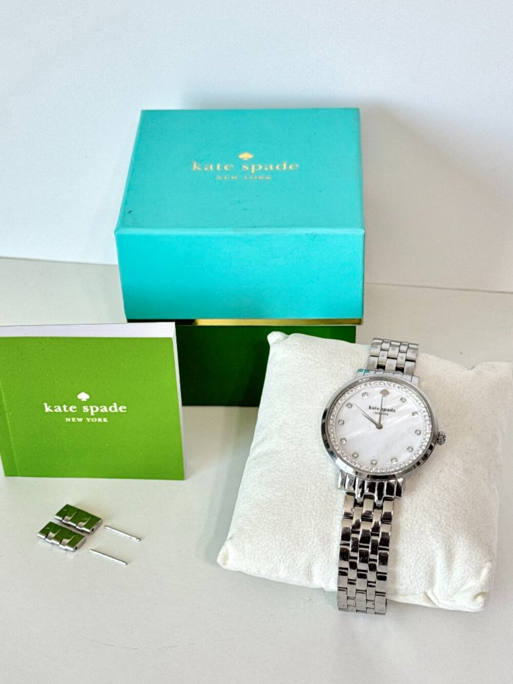 NIB Kate Spade New York Women's Monterey Stainless Steel Watch Mother-of-Pearl